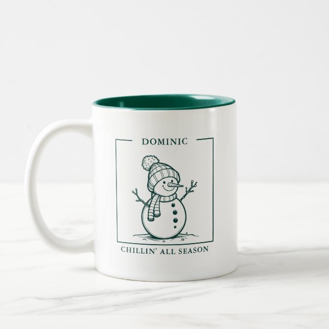 Mug de Neige Personnalisé – Un Plaisir d'Hiver (Gauche)