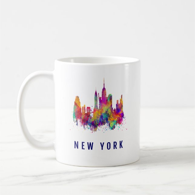 Mug de New York| Nyc Skyline Print Coffee Cup (Gauche)