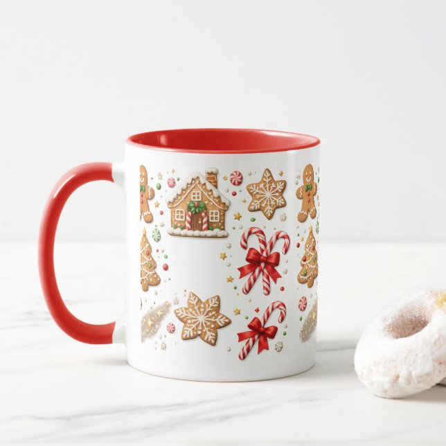 Mug de Noël au pain d'épice (Avec donut)