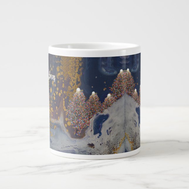 Mug de Noël aux arbres lits (Devant)