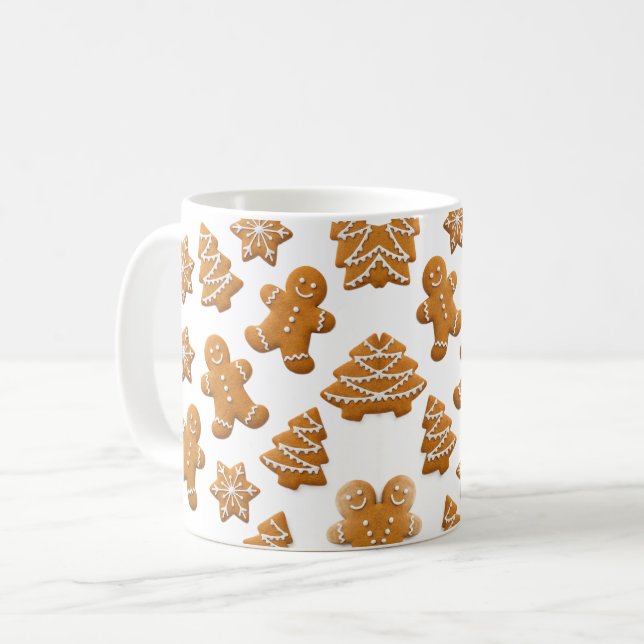 Mug de Noël avec biscuits au gingembre mignons (Devant gauche)