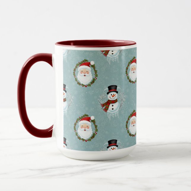 Mug de Noël avec Santa et Frosty (Gauche)