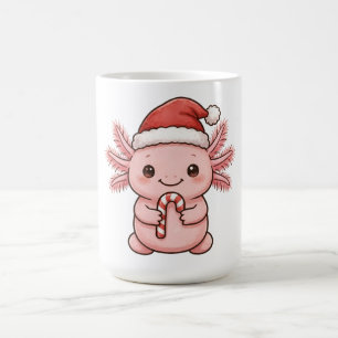 Mug de Noël avec un Axolotl mignon avec un chapeau
