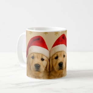 Mug de Noël avec un joli Golden Retriever.