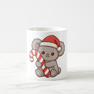 Mug de Noël avec un koala mignon et un chapeau de