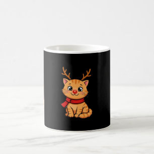 Mug de Noël avec un mignon chaton renne