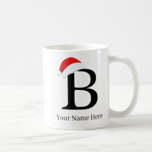 Mug de Noël "B" initial