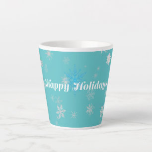 Mug de Noël bleu et blanc festif