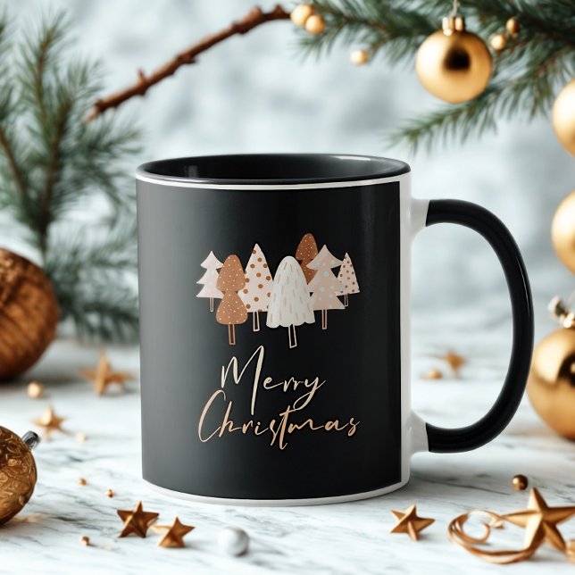 Mug de Noël Bohème – Moderne Dessin d'Arbre (Créateur téléchargé)