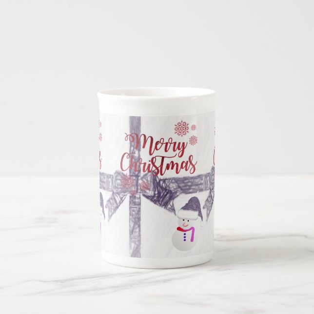 Mug de Noël Bonhomme de neige (Devant)