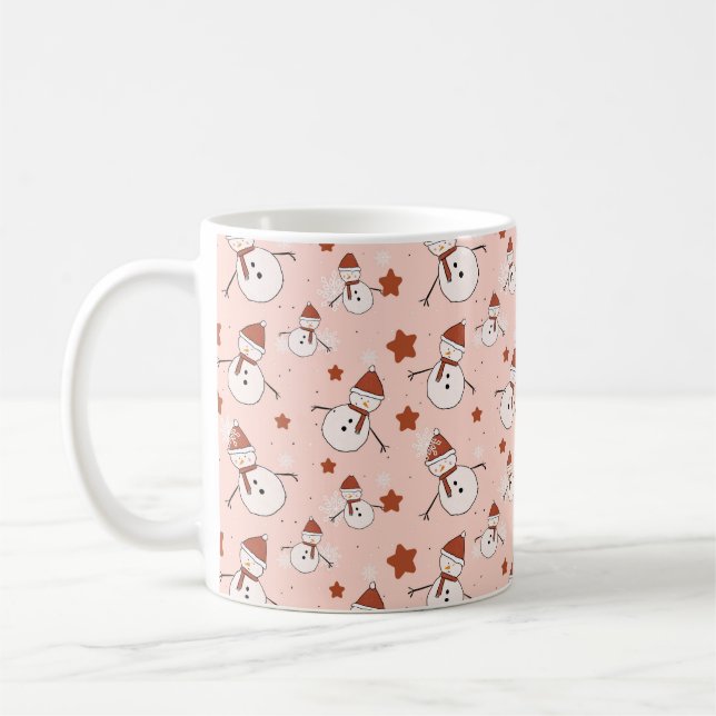 Mug de Noël Bonhomme de Neige Mignon (Gauche)