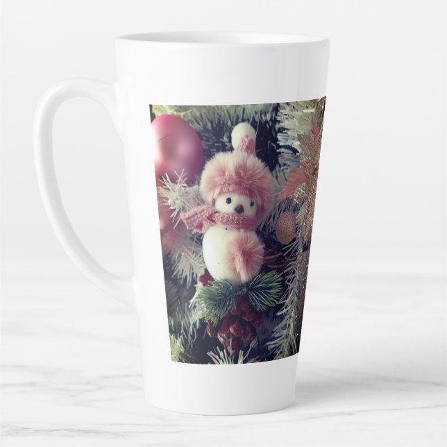 Mug de Noël bonhomme de neige pour latte (Gauche)