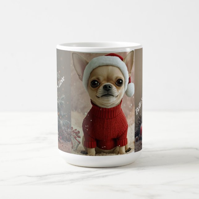 Mug de Noël Chihuahua mignon | Cadeau de fêtes per (Centre)