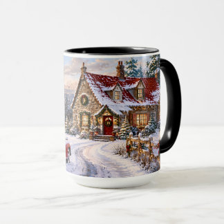 Mug de Noël Cottage Cosy Hiver