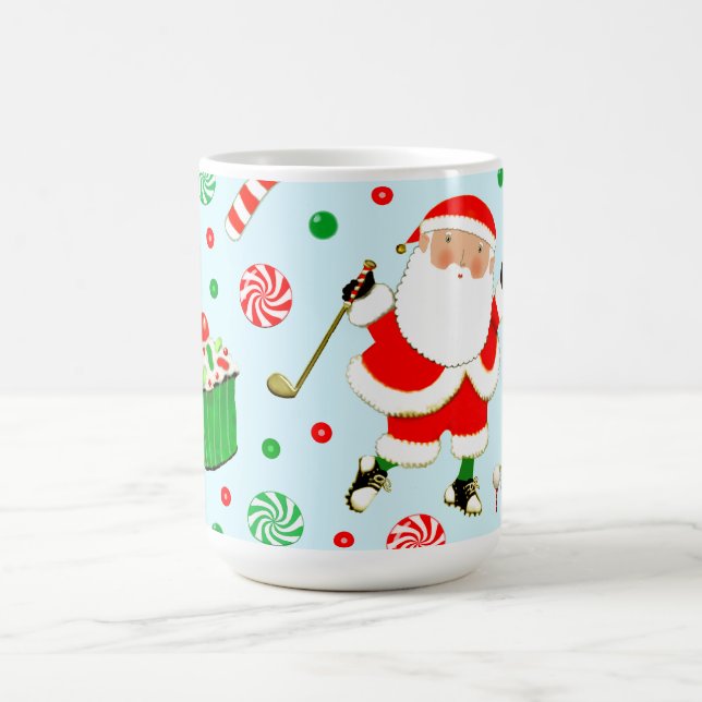 Mug de Noël de golf amusant (Centre)