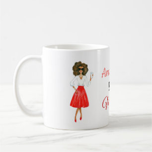 Mug de Noël de la femme africaine américaine