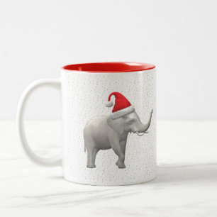 Mug de Noël des éléphants blancs