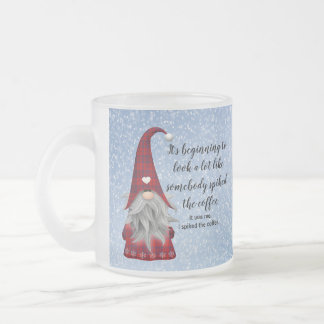 Mug de Noël drôle avec des pointes de café