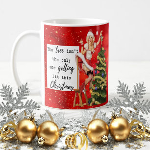 Mug de Noël drôle Meilleure amie "Arbre allumé"