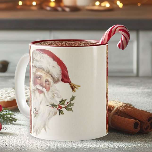 Mug de Noël du Père Noël vintage (vintage Santa Claus Christmas coffee mug)
