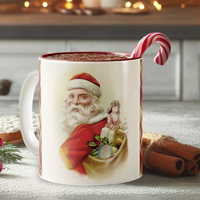 Mug de Noël du Père Noël vintage (vintage Santa Claus Christmas coffee mug)