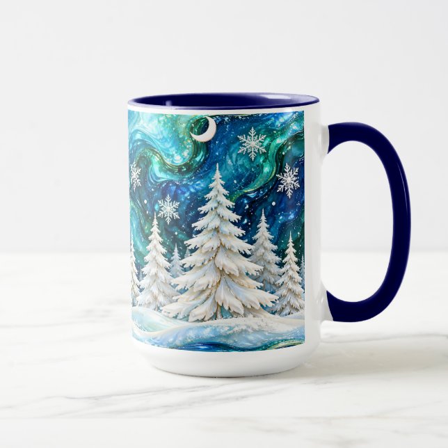 Mug de Noël Forêt d'Hiver (Droite)