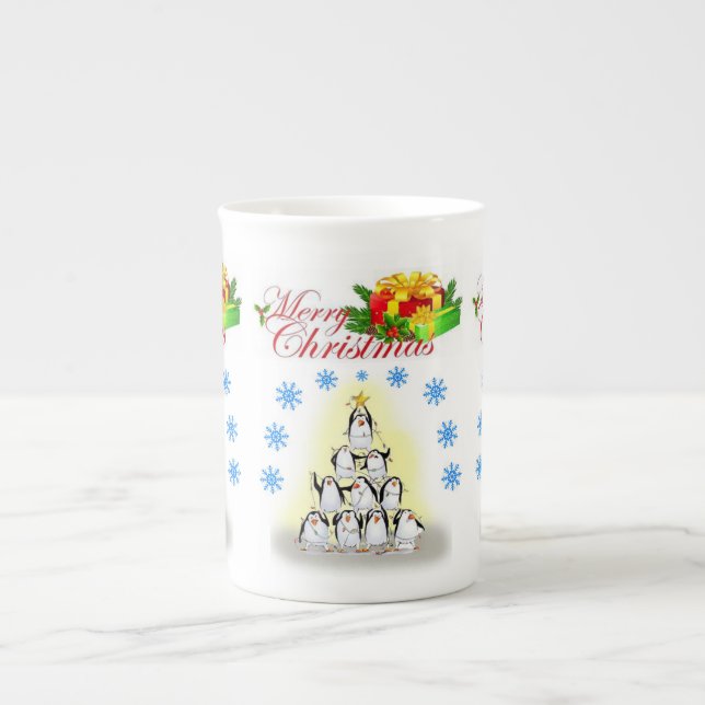 Mug de Noël, Joyeux Noël, Pingouin (Devant)