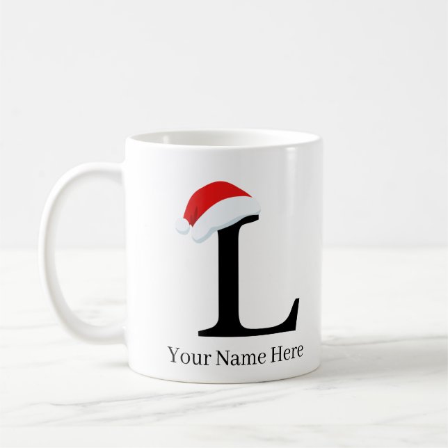 Mug de Noël "L" initial (Gauche)