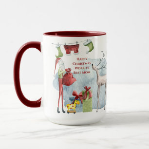 Mug de Noël magique pour les mondes meilleur MOM p