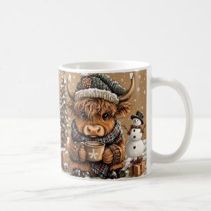 Mug de Noël mignon de vache des Highlands – Mug d'