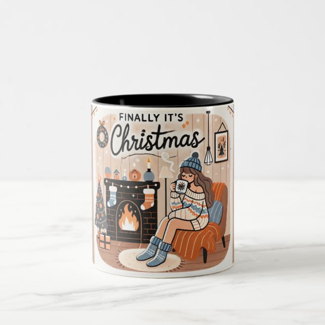 Mug de Noël mignon - Vibes de frissons Design (Centre)