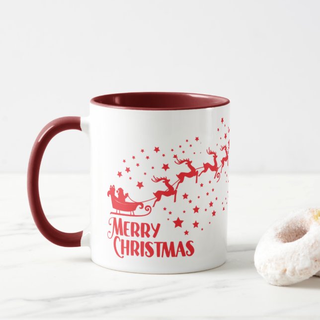 Mug de Noël, personnalisation (Avec donut)