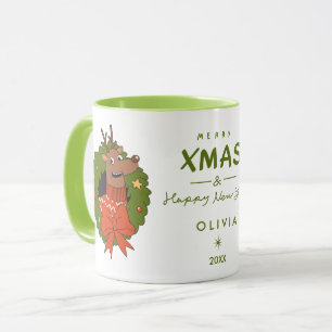 Mug de Noël personnalisé avec rennes   Fêtes