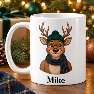 Mug de Noël personnalisé pour oncle Renne mignon