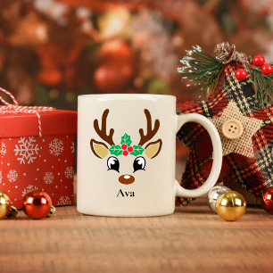 Mug de Noël personnalisé Reindeer