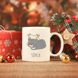 Mug de Noël personnalisé, Rendeer Amoureux des cha