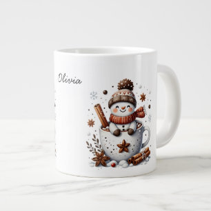 Mug de Noël personnalisé Renne - Nom personnalisé 