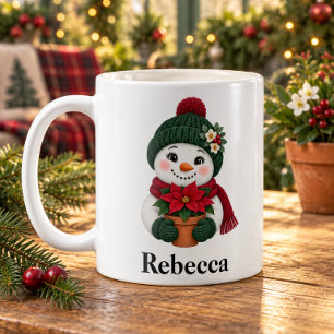 Mug de Noël personnalisé Snowgirl Jardinier