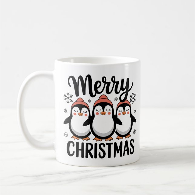 Mug de Noël Pingouin Joyeux Noël, Tasse de Café de (Gauche)