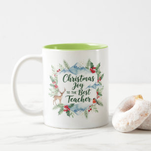 Mug de Noël pour enseignant à l'aquarelle – Hiver