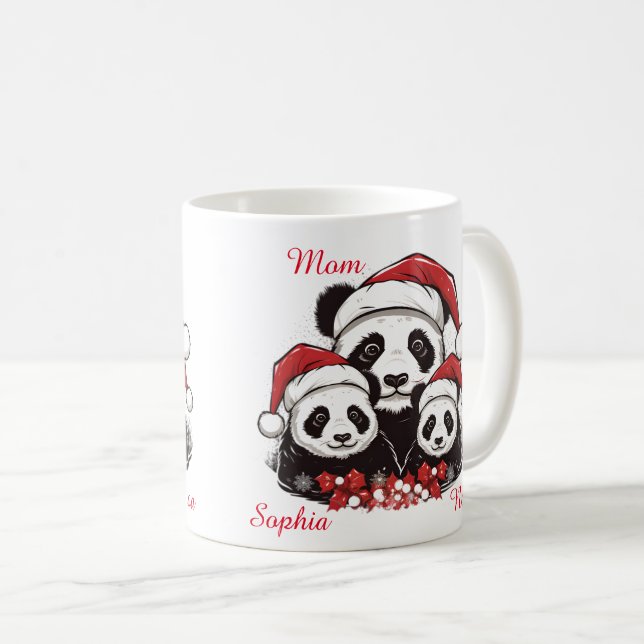 Mug de Noël pour maman et 2 enfants (Devant droit)