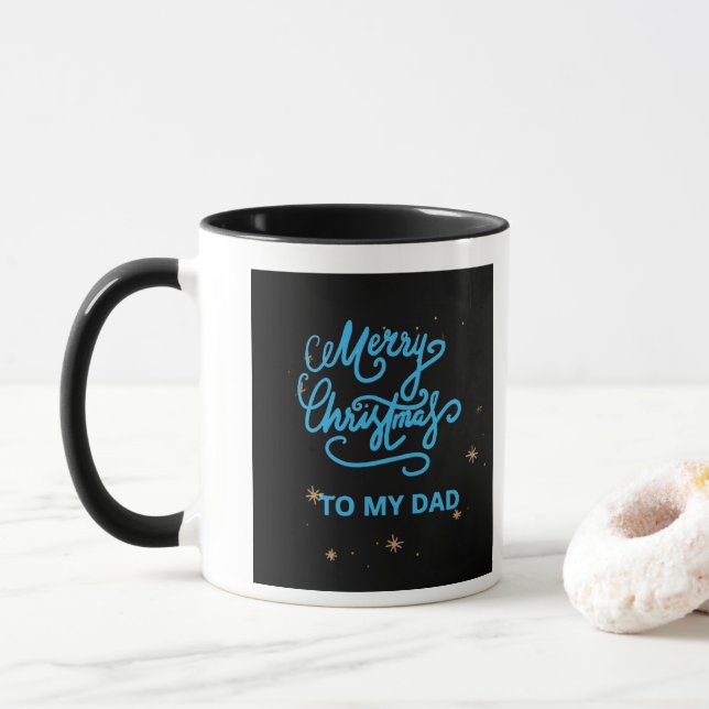 Mug de Noël pour Papa – Cadeau de Fêtes Festif (Avec donut)