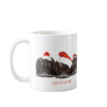 Mug de Noël 'Prêt pour Noël' Hippopotames endormis
