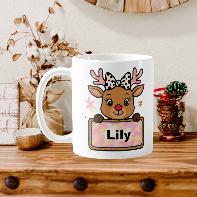 Mug de Noël Renne Mignon pour Enfants (Cute Rudolph Reindeer Christmas Mug for Kids)