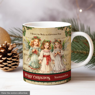 Mug de Noël Rétro Ange Cadeau pour Elle Souvenir