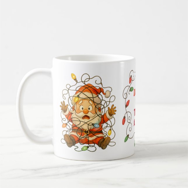 Mug de Noël Santa coincé drôle (Gauche)