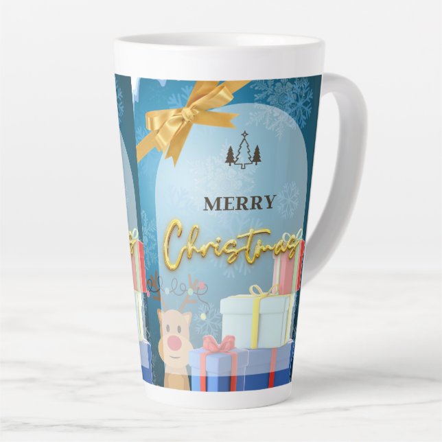 mug de Noël style latte  (Angle droit)