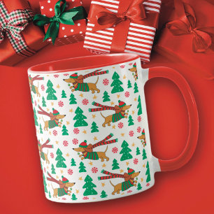 Mug de Noël teckel
