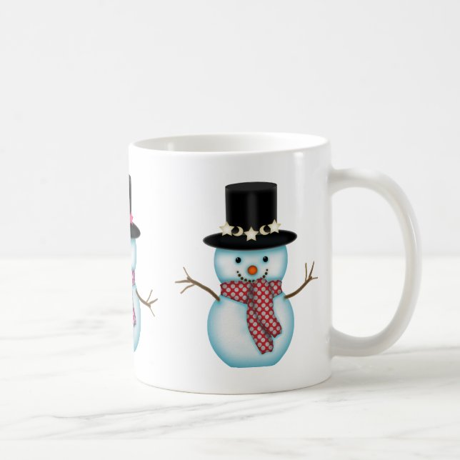 Mug de Noël Trois Bonhommes de Neige Mignons (Droite)