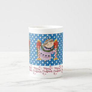 Mug de Noël, Vintage, Joyeux Ange de Noël